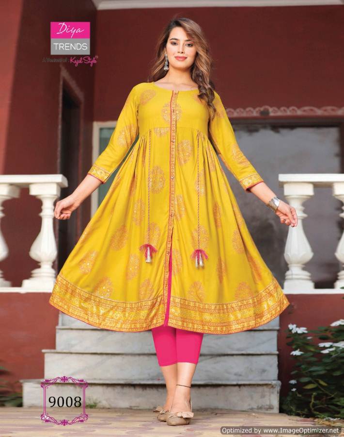 Ethnicity 9 Fancy Ethnic Wear Rayon Designer Kurti Collection